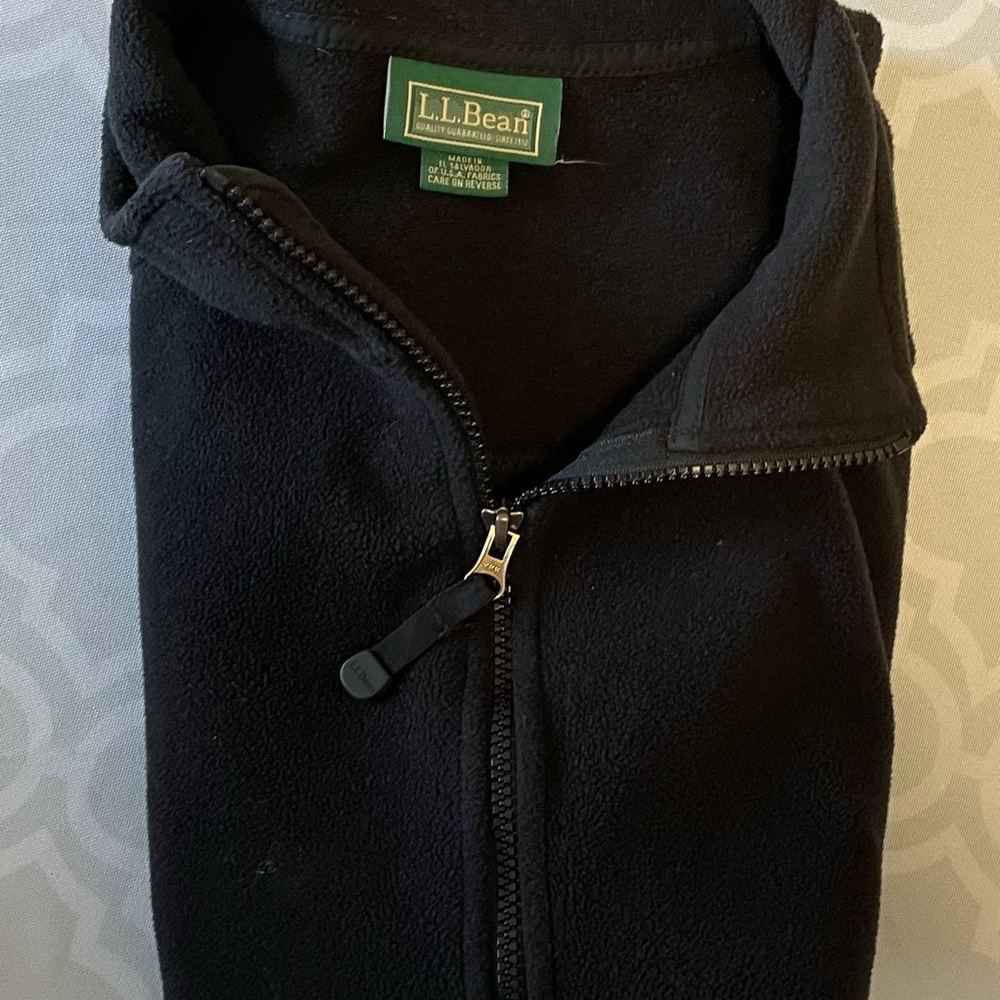 LL Bean Women's Black Vest Size L Regular